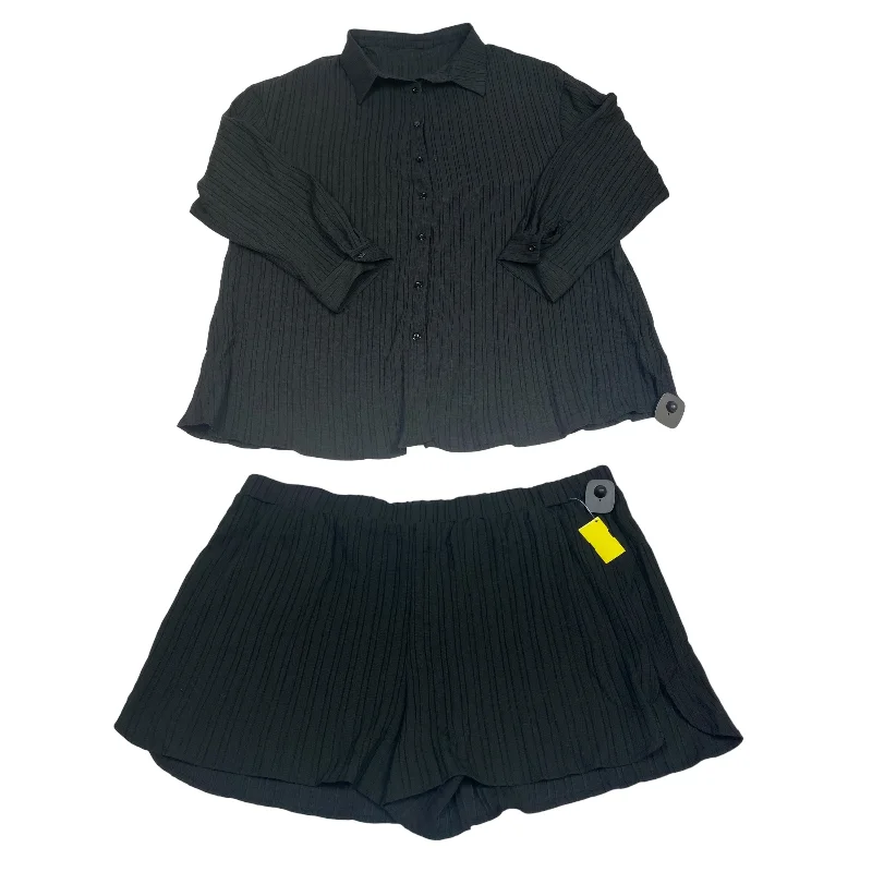 Sporty Men's Running ShortsBlack Shorts Set Shein, Size 4x