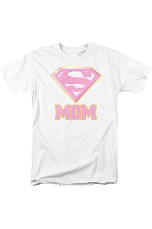 Men's Shirts with Spread CollarsSuperman Super Mom Pink Short Sleeve Adult Tee / T-Shirt Men's Shirts with Spread CollarsSuperman Super Mom Pink Short Sleeve Adult Tee / T-Shirt