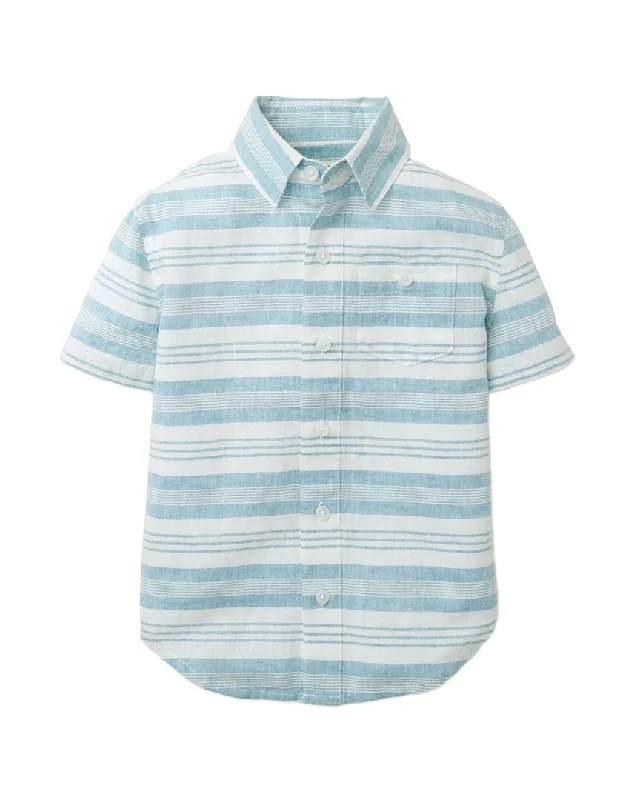 Breathable Men's Linen ShirtsHope & Henry Linen Short Sleeve Shirt
