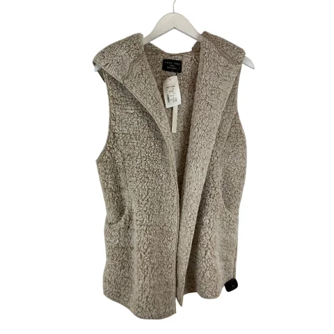 Men's Coats with Velcro ClosuresVest Faux Fur & Sherpa By Love Tree In Cream, Size: S Men's Coats with Velcro ClosuresVest Faux Fur & Sherpa By Love Tree In Cream, Size: S