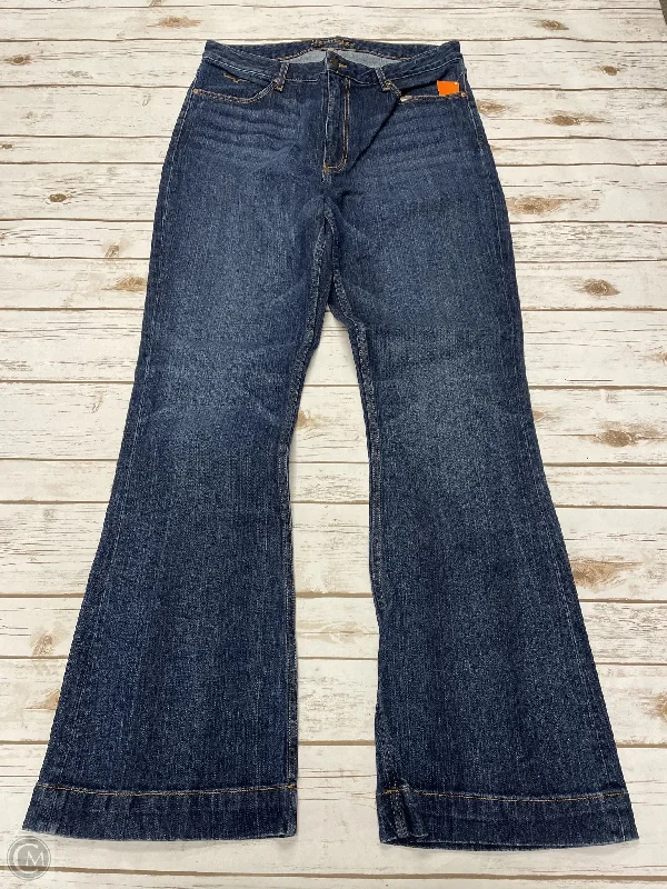 Casual Ripped Men's JeansJeans Boot Cut By Cme In Blue Denim, Size: 14