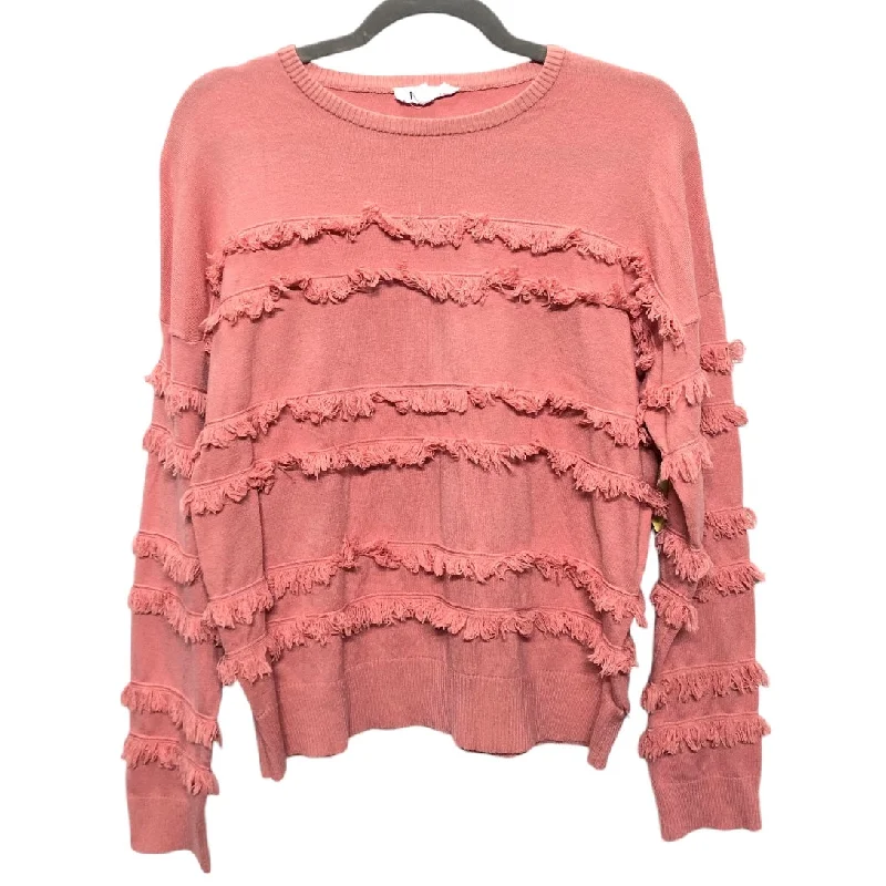 Trendy Men's Patterned HoodiesSweatshirt Crewneck By Thml In Pink, Size: M