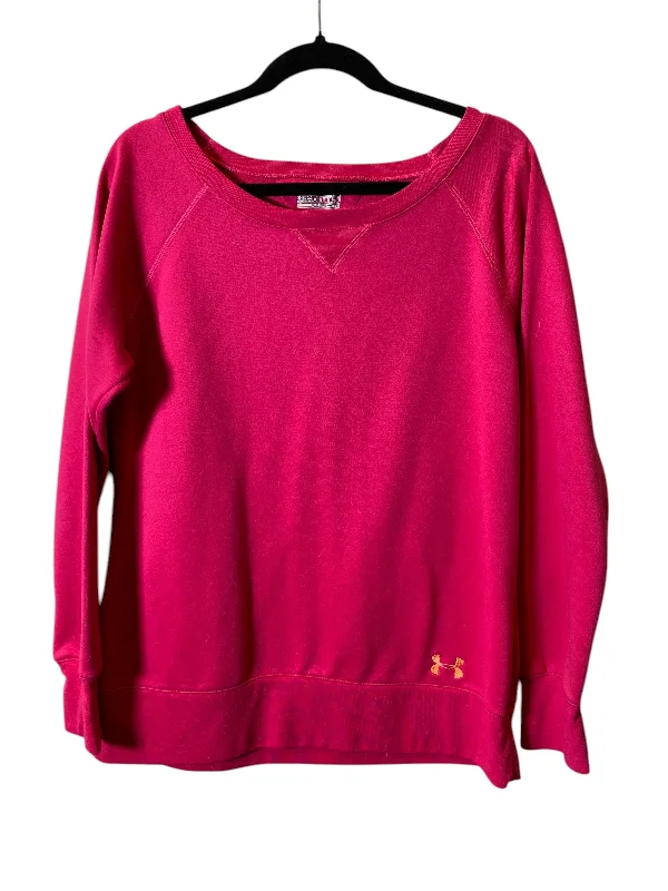 Trendy Men's Patterned HoodiesSweatshirt Crewneck By Under Armour In Pink, Size: L