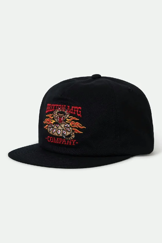 Wide-Brimmed Beach HatsHardee Snapback - Black