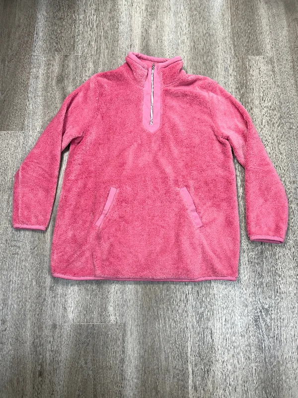 Men's Hoodies with ThumbholesSweatshirt Collar By Blair In Pink, Size: L