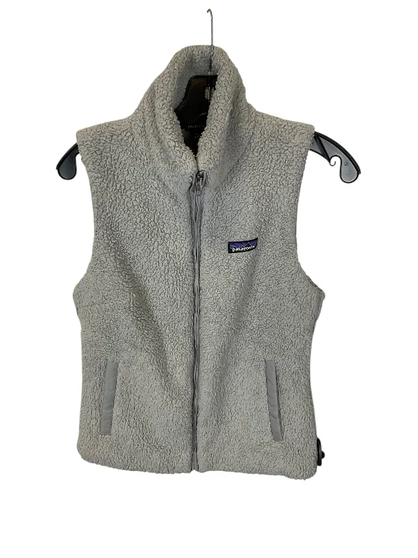Fashionable Men's Denim JacketsVest Designer By Patagonia In Grey, Size: M