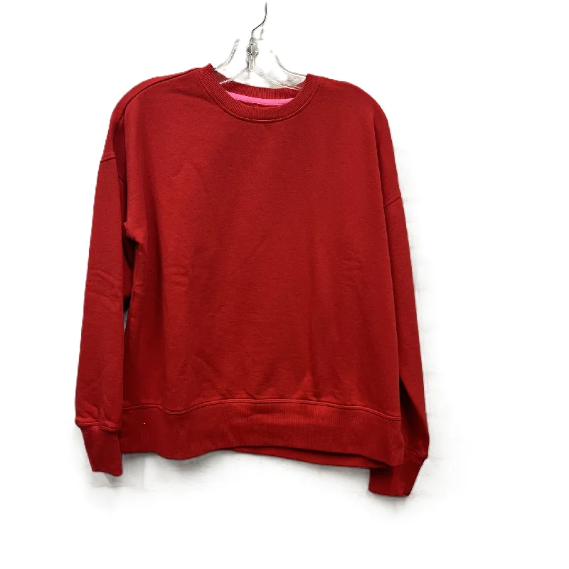 Men's Hoodies for SpringAthletic Sweatshirt Crewneck By Ideology In Red, Size: S