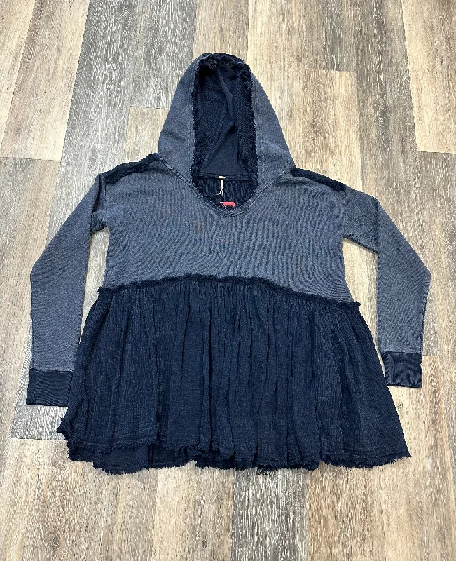 Men's Hoodies for Everyday WearSweatshirt Hoodie By Free People In Blue, Size: Xs