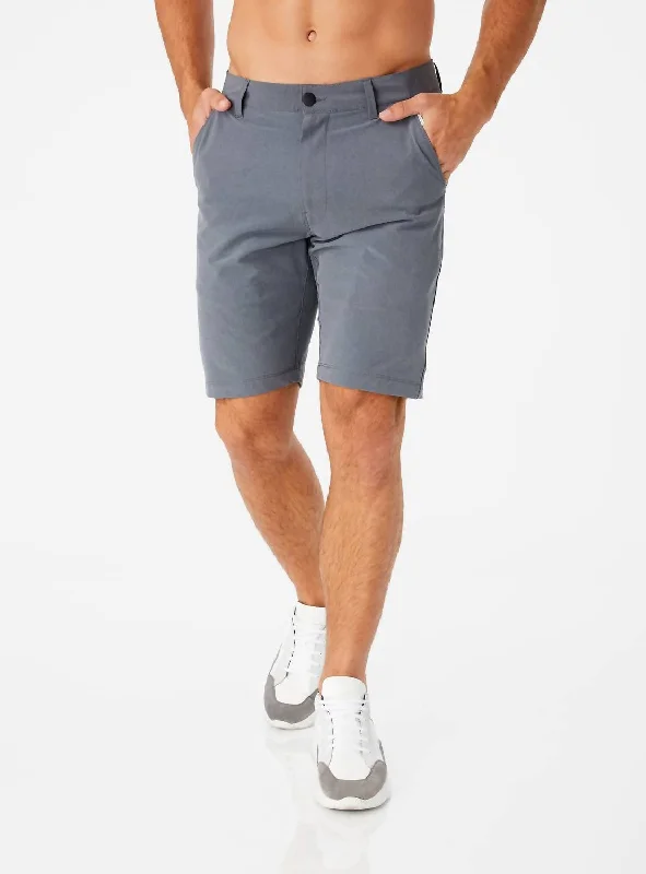 Short-Inseam Men's Dress and Chino ShortsBeacon Hybrid Short In Charcoal