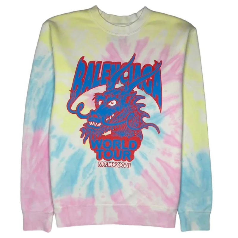 Men's Sweaters with Mock-Neck DesignsMen's Dragon Crew Neck Sweater In Cotton Candy Men's Sweaters with Mock-Neck DesignsMen's Dragon Crew Neck Sweater In Cotton Candy