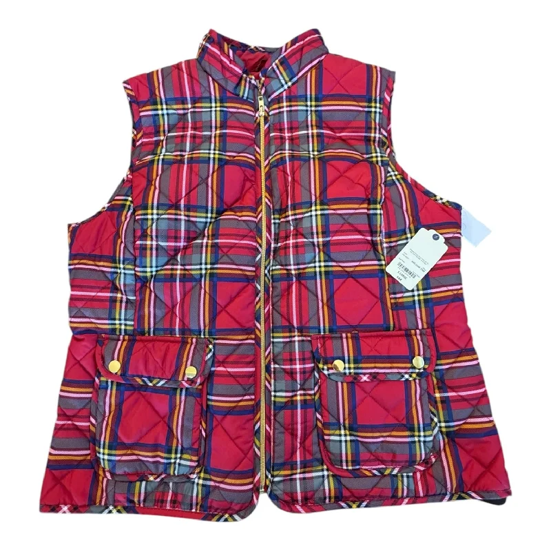 Unique Men's Flight JacketsVest Puffer & Quilted By St Johns Bay In Red, Size: Xl