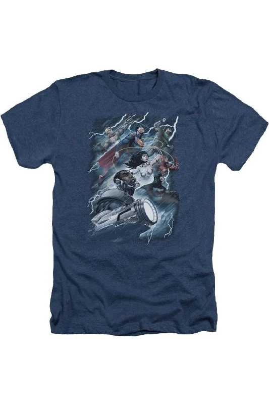 Men's Shirts with Moisture-Wicking FabricJustice League of America Ride The Lightening Adult Heather Tee / T-Shirt