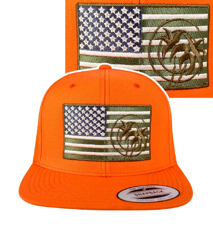 Colorful Straw Hats"Strong Camo" Orange Snapback Hat