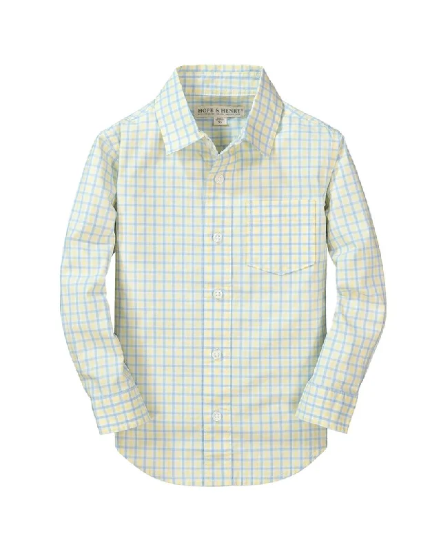 Men's Solid-Color Button-Down Shirts for VersatilityHope & Henry Stretch Poplin Long Sleeve Shirt Men's Solid-Color Button-Down Shirts for VersatilityHope & Henry Stretch Poplin Long Sleeve Shirt