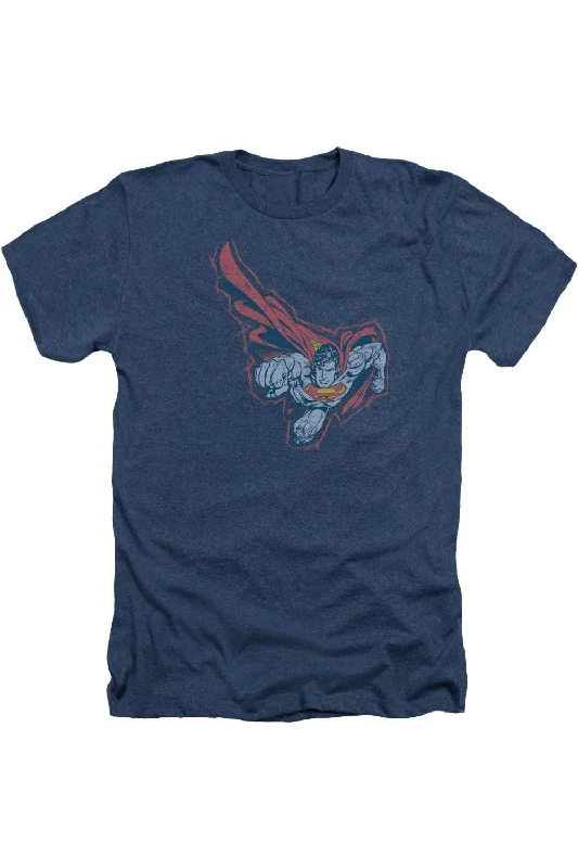 Men's Shirts with Belt AttachmentsSuperman Scribble & Soar Adult Heather Tee / T-Shirt Men's Shirts with Belt AttachmentsSuperman Scribble & Soar Adult Heather Tee / T-Shirt