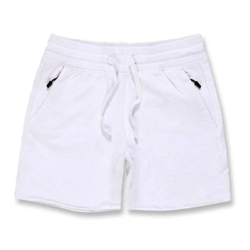 Cozy and Warm Men's Flannel ShortsMen's Athletic Summer Breeze Knit Short In White