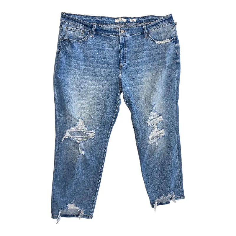 Affordable Designer Men's JeansJeans Boyfriend By Kancan In Blue Denim, Size:20