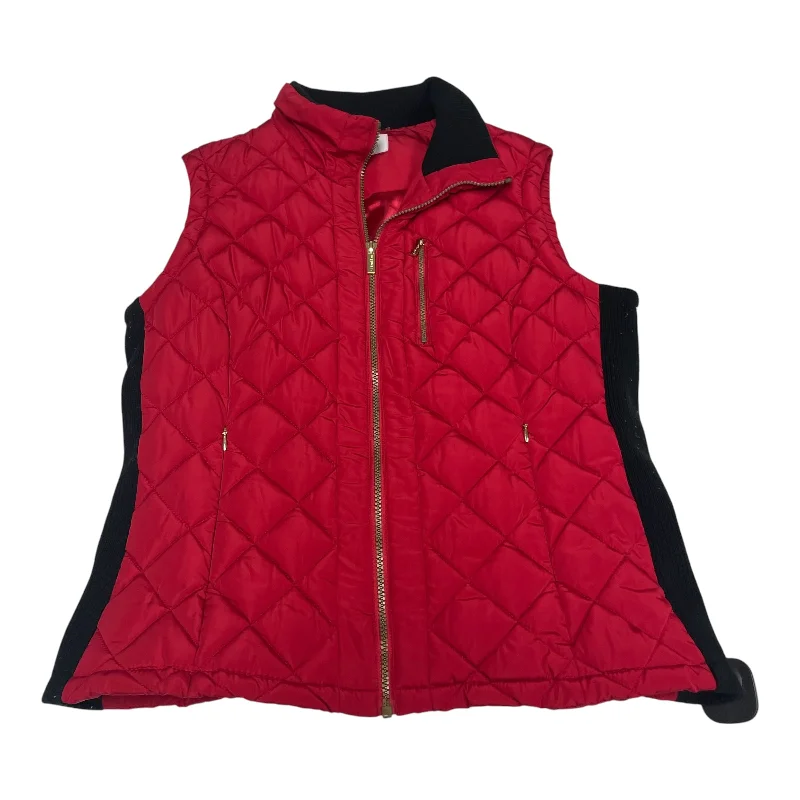 Men's Coats with VentilationVest Puffer & Quilted By Calvin Klein In Red, Size: M