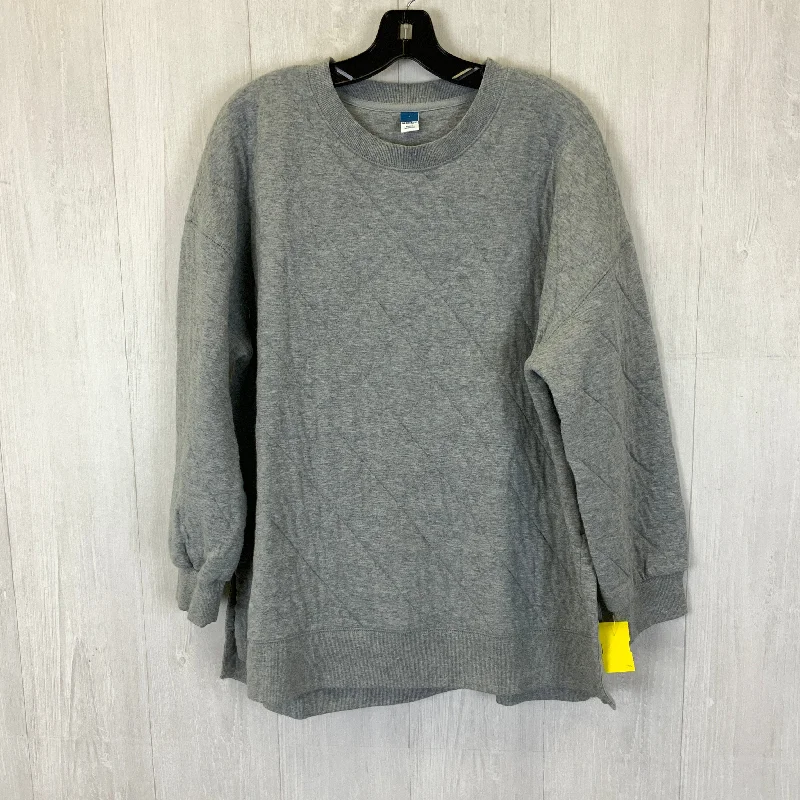 Essential Men's Sports HoodiesSweatshirt Crewneck By Old Navy In Grey, Size: L