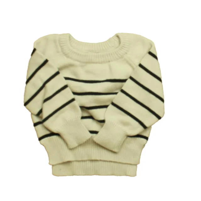 Lightweight Men's Cardigan SweatersLittle Bipsy Unisex Ivory Stripe Sweater