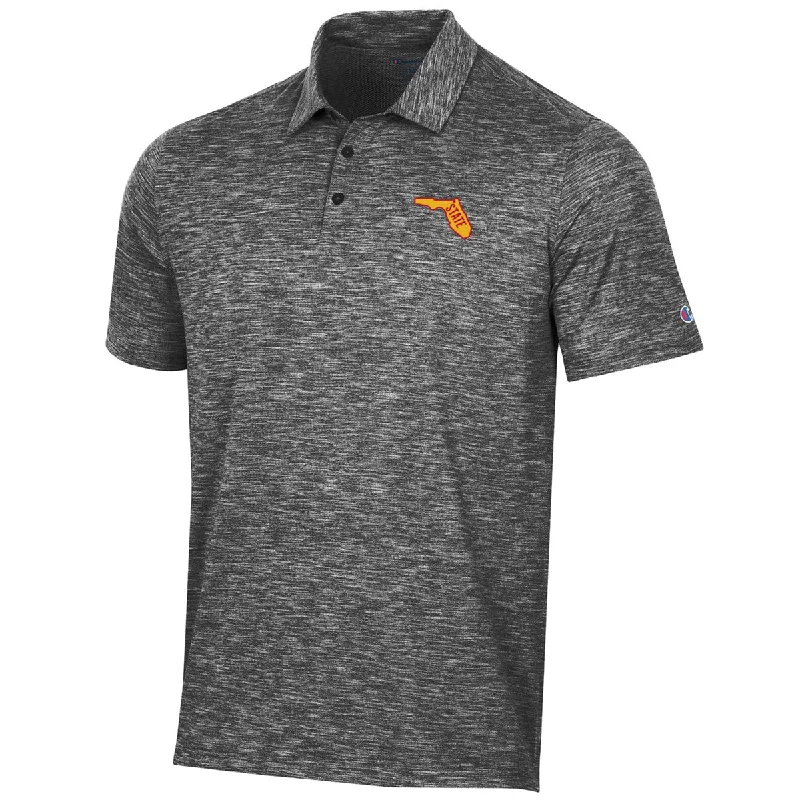 Men's Shirts for Outdoor ActivitiesChampion Men's Vault State of Florida Sport Polo - Black Men's Shirts for Outdoor ActivitiesChampion Men's Vault State of Florida Sport Polo - Black