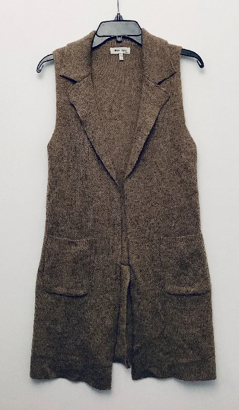 Men's Coats for Snowy WeatherVest Sweater By Monteau In Brown, Size: S