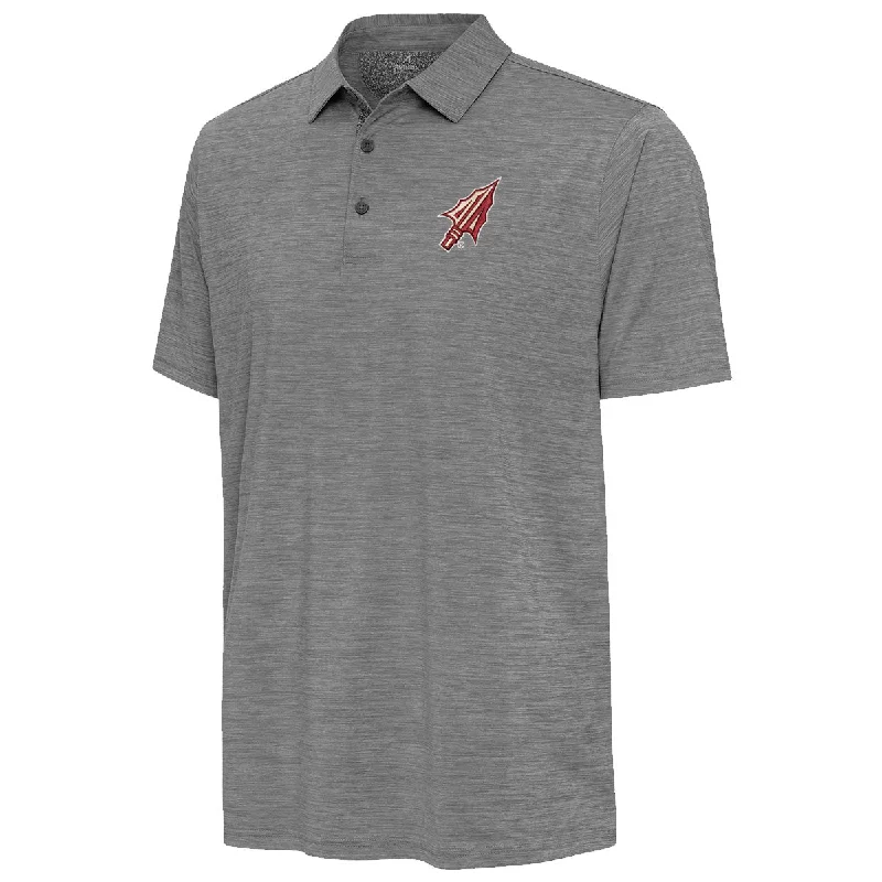 Men's Shirts with Belt LoopsAntigua Men's Arrowhead Logo Heathered Polo - Carbon Heather Men's Shirts with Belt LoopsAntigua Men's Arrowhead Logo Heathered Polo - Carbon Heather