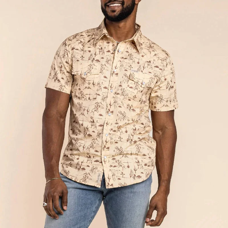 Men's Solid-Color Block Shirts for a Bold StatementSerape Pearl Snap Shirt In Amarillo Men's Solid-Color Block Shirts for a Bold StatementSerape Pearl Snap Shirt In Amarillo