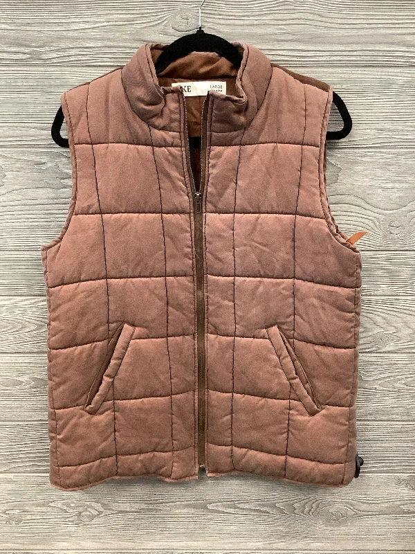 Functional Men's Ski JacketsVest Puffer & Quilted By Bke In Brown, Size: L