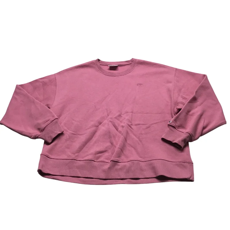 Men's Hoodies for Outdoor ActivitiesSweatshirt Crewneck By Champion In Pink, Size: Xl Men's Hoodies for Outdoor ActivitiesSweatshirt Crewneck By Champion In Pink, Size: Xl
