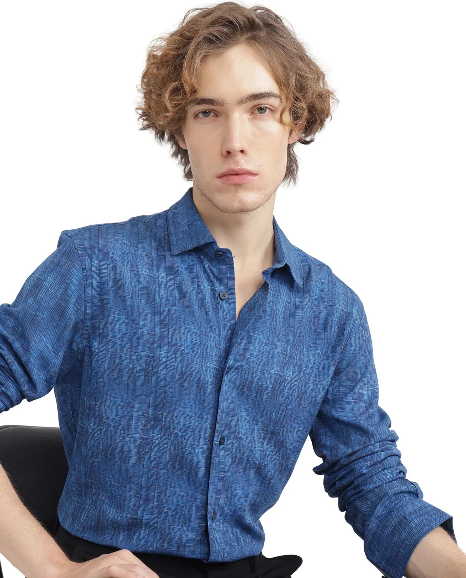 Men's Wrinkle-Free Shirts for Easy CareRare Rabbit Men Doma Blue Full Sleeve Collared Neck Printed Shirt Men's Wrinkle-Free Shirts for Easy CareRare Rabbit Men Doma Blue Full Sleeve Collared Neck Printed Shirt