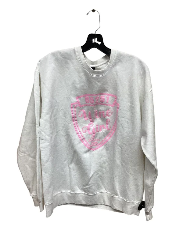 Men's Hoodies for Every BudgetSweatshirt Crewneck By Clothes Mentor In Pink & White, Size: L Men's Hoodies for Every BudgetSweatshirt Crewneck By Clothes Mentor In Pink & White, Size: L