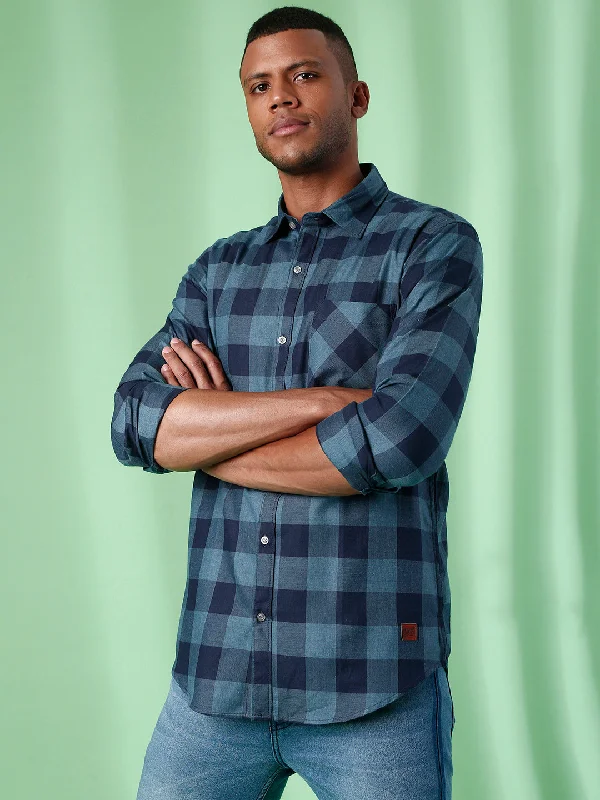 Men's Solid-Colored Shirts for VersatilityCampus Sutra Men Checks Stylish Summer Casual Shirts