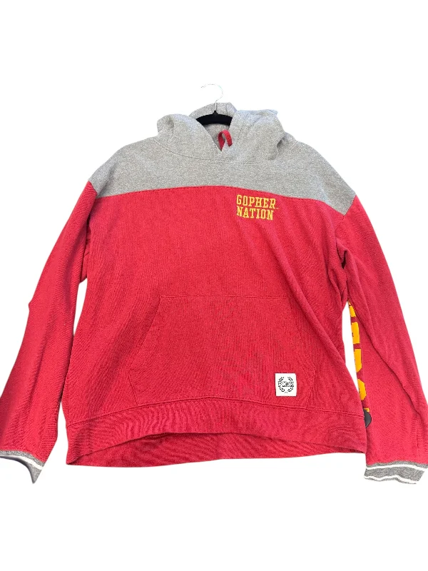 Unique Men's Custom HoodiesSweatshirt Hoodie By Pink In Red, Size: M