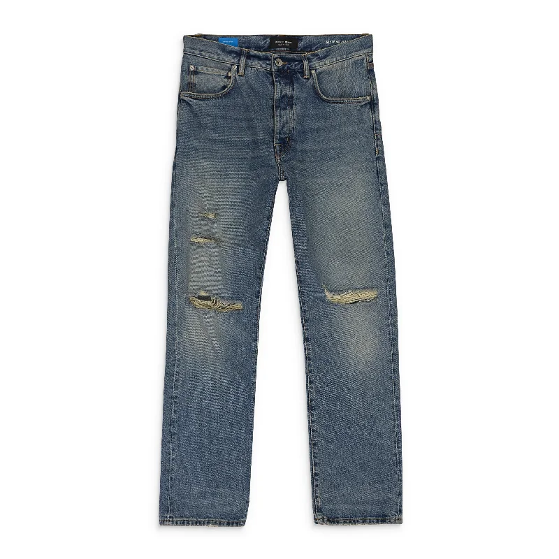 Men's Jeans for a Night OutTHRASHED MID Indigo SKINNY JEANS