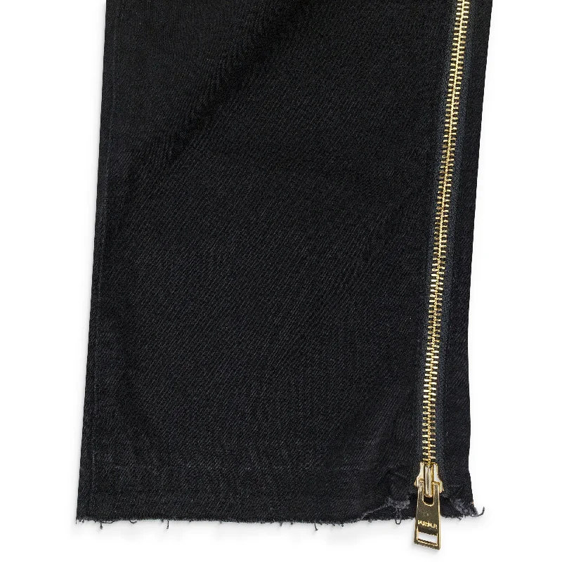 New Arrival Men's JeansFULL SIDE ZIP BLACK SKINNY JEANS
