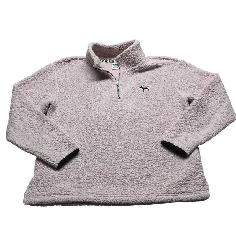 Designer Men's Hoodie JacketsSweatshirt Collar By Pink In Pink, Size: M