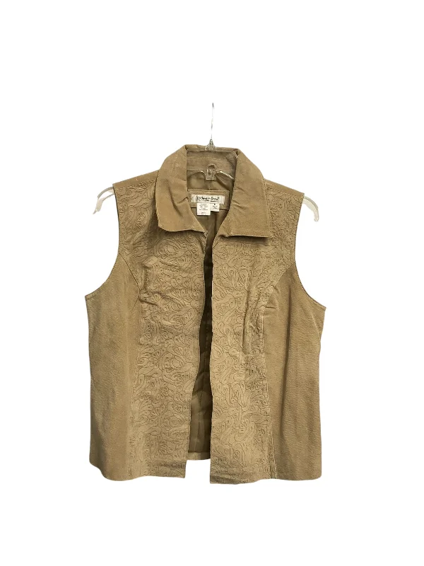 Versatile Men's Pea CoatsVest Other By Coldwater Creek In Brown, Size: M