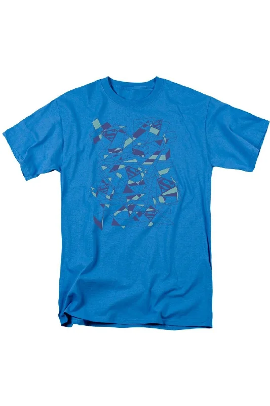 Men's Shirts with Ruffled HemlinesSuperman Geo Scribbles Short Sleeve Adult Tee / T-Shirt Men's Shirts with Ruffled HemlinesSuperman Geo Scribbles Short Sleeve Adult Tee / T-Shirt