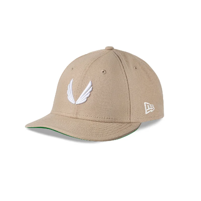 Quilted Beanies for Cold WeatherNew Era® 59Fifty®  Low Profile Hat - Beige/White "Wings"