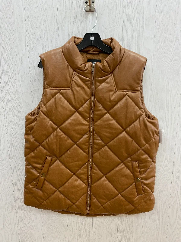 Men's Coats for SkiingVest Puffer & Quilted By Zenana Outfitters In Tan, Size: 1x