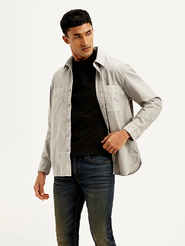 Men's Solid-Color Button-Down Shirts for VersatilityMen's Solid Relaxed Fit Shirt