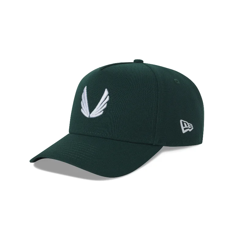 Quilted Winter HatsNew Era® 9Forty® A-Frame Hat - Forest Green/White