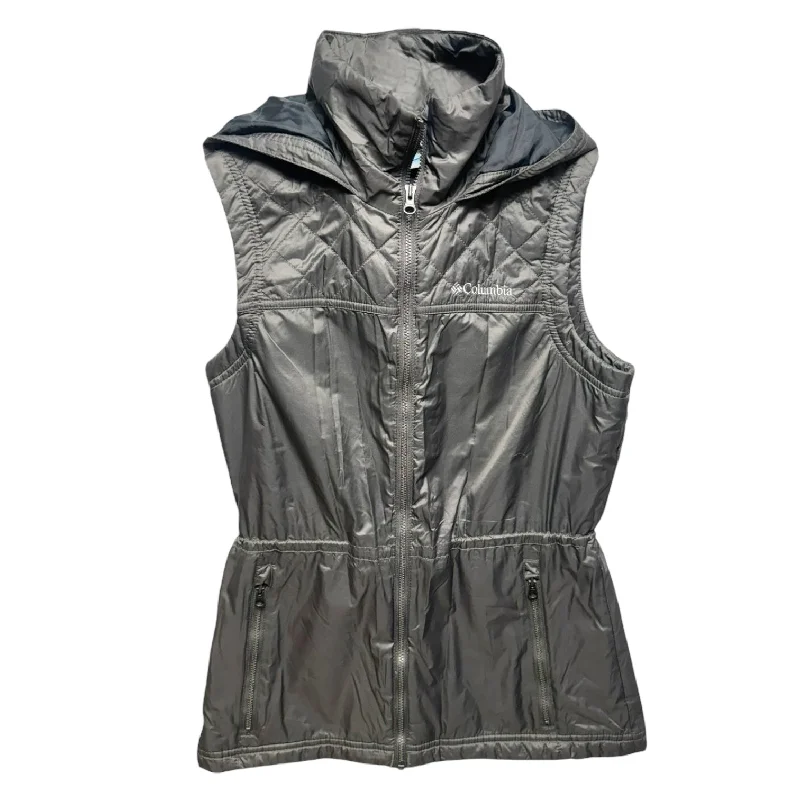 Lightweight Men's WindbreakersCedar Express Hooded Full Zip Vest By Columbia In Grey, Size: S Lightweight Men's WindbreakersCedar Express Hooded Full Zip Vest By Columbia In Grey, Size: S
