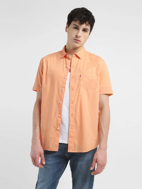 Men's Solid-Color Block Shirts for a Bold StatementMen's Solid Slim Fit Shirt