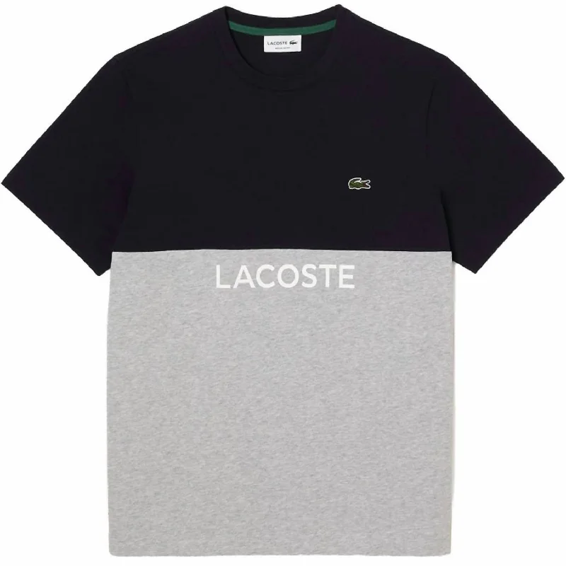 Men's Pocket T-Shirts for Added FunctionalityMen's Front Logo T Shirt In Navy Blue/grey Chine Men's Pocket T-Shirts for Added FunctionalityMen's Front Logo T Shirt In Navy Blue/grey Chine
