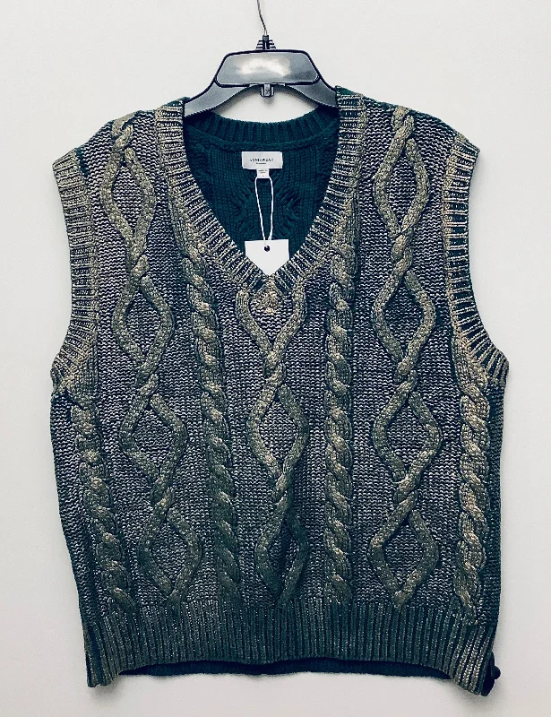 Luxurious Men's Cashmere CoatsVest Sweater By Clothes Mentor In Gold & Green, Size: L Luxurious Men's Cashmere CoatsVest Sweater By Clothes Mentor In Gold & Green, Size: L