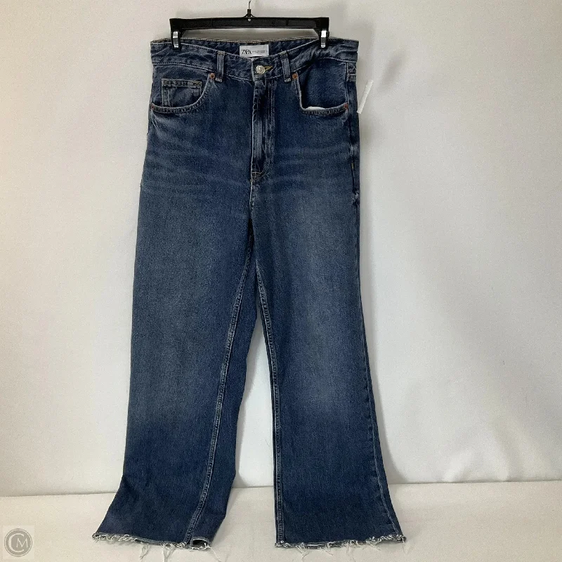 Fashion-Forward Men's JeansJeans Straight By Zara In Blue Denim, Size: 8