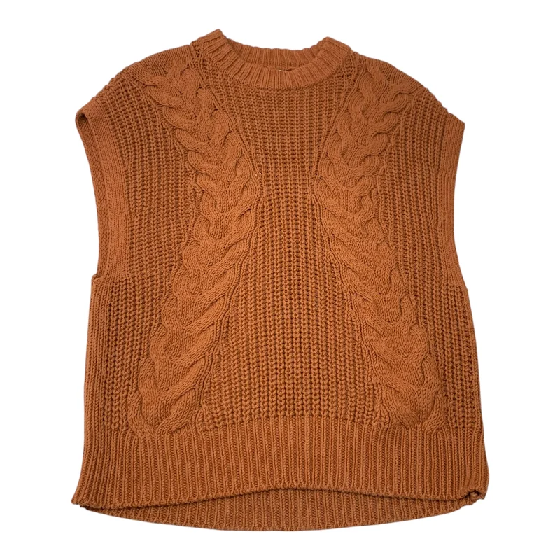 Men's Coats with Water-Repellent FabricVest Sweater By A New Day In Brown, Size: L