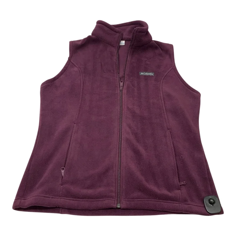 Men's Coats with Breathable FabricVest Fleece By Columbia In Purple, Size: L